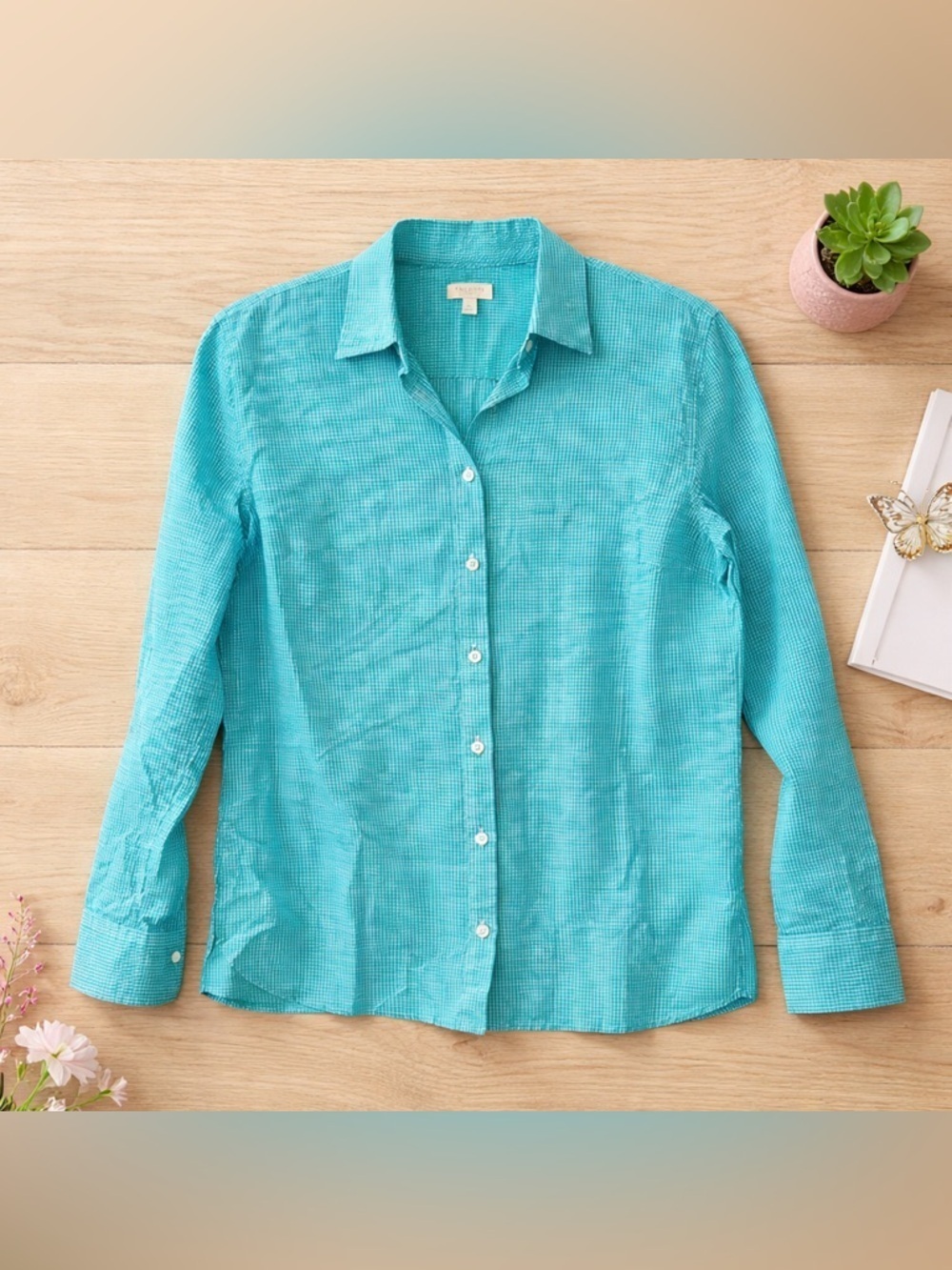 Talbots Gingham Modern Longsleeve Tee(71)
